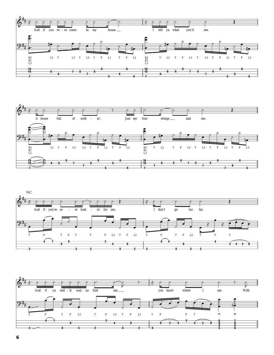 Me And My Bass Guitar Acoustic Guitar scores gallery preview page 6