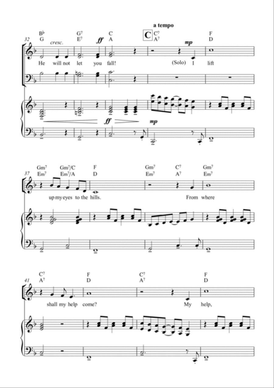 I lift up my eyes to the hills 4-Part scores gallery preview page 5