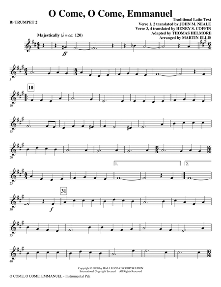 O Come, O Come, Emmanuel - Bb Trumpet 2