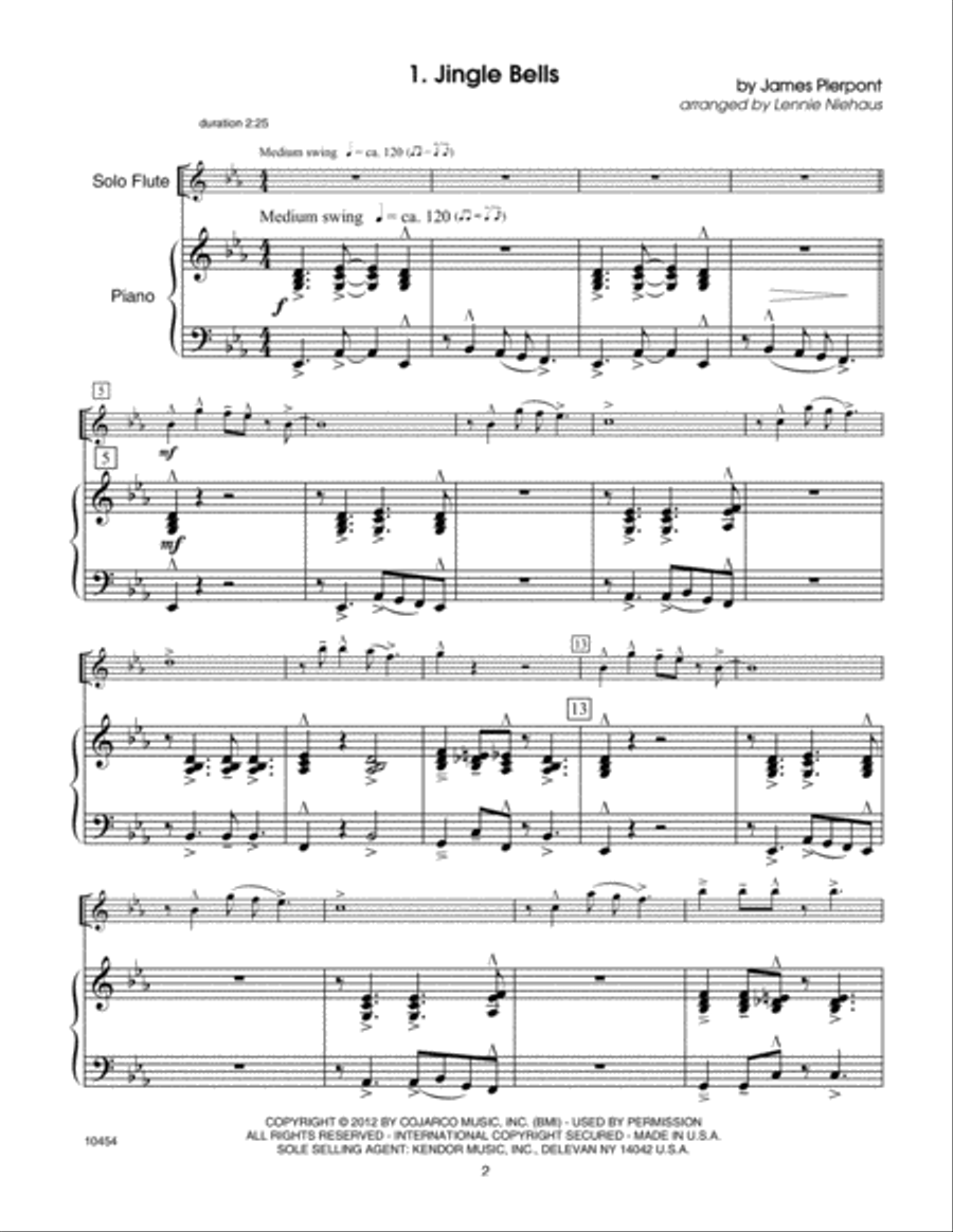 Christmas Lites (10 Carols Arranged In A Jazz Style) Flute Solo scores gallery preview page 2