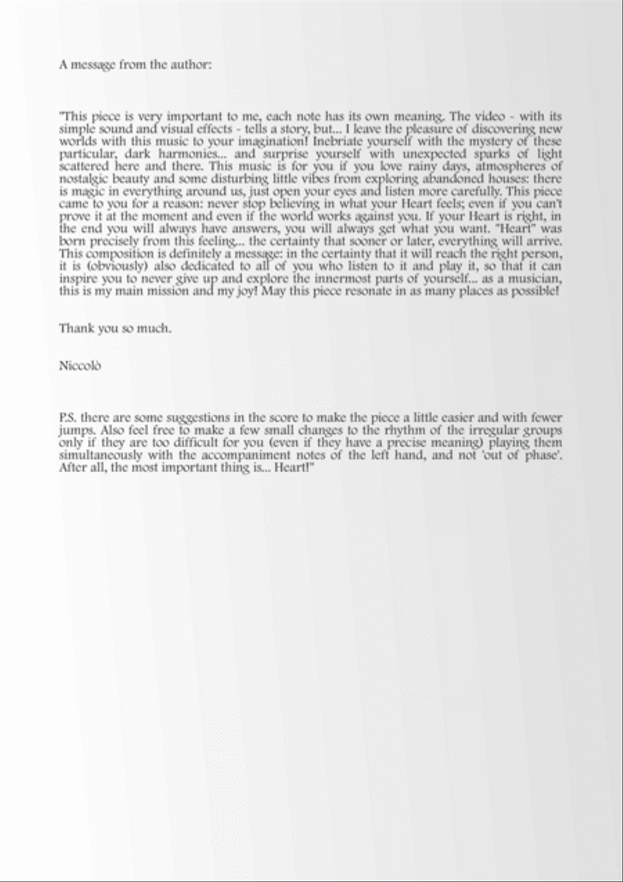 Heart Piano Solo scores gallery preview page 2