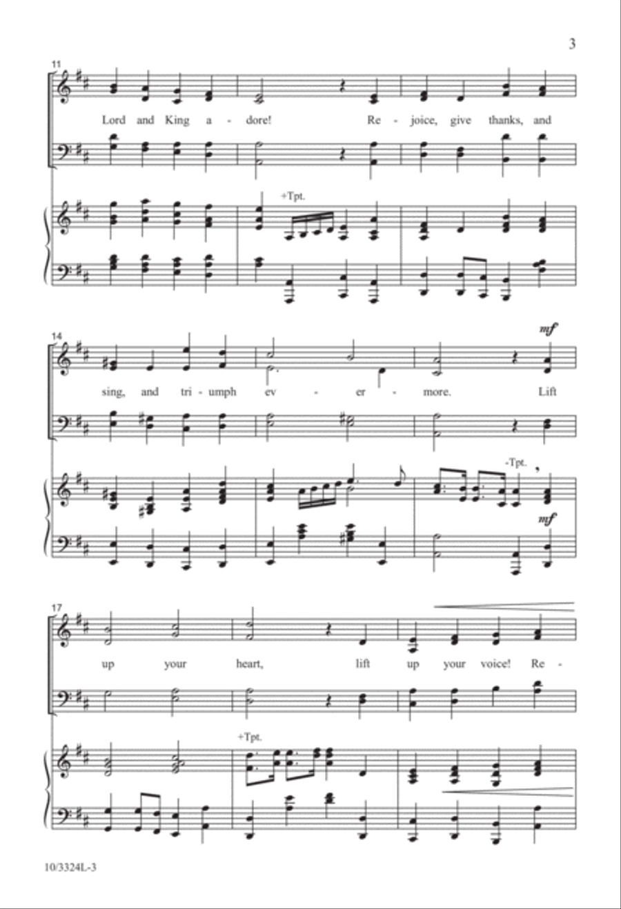 Rejoice, the Lord Is King! 4-Part scores gallery preview page 3