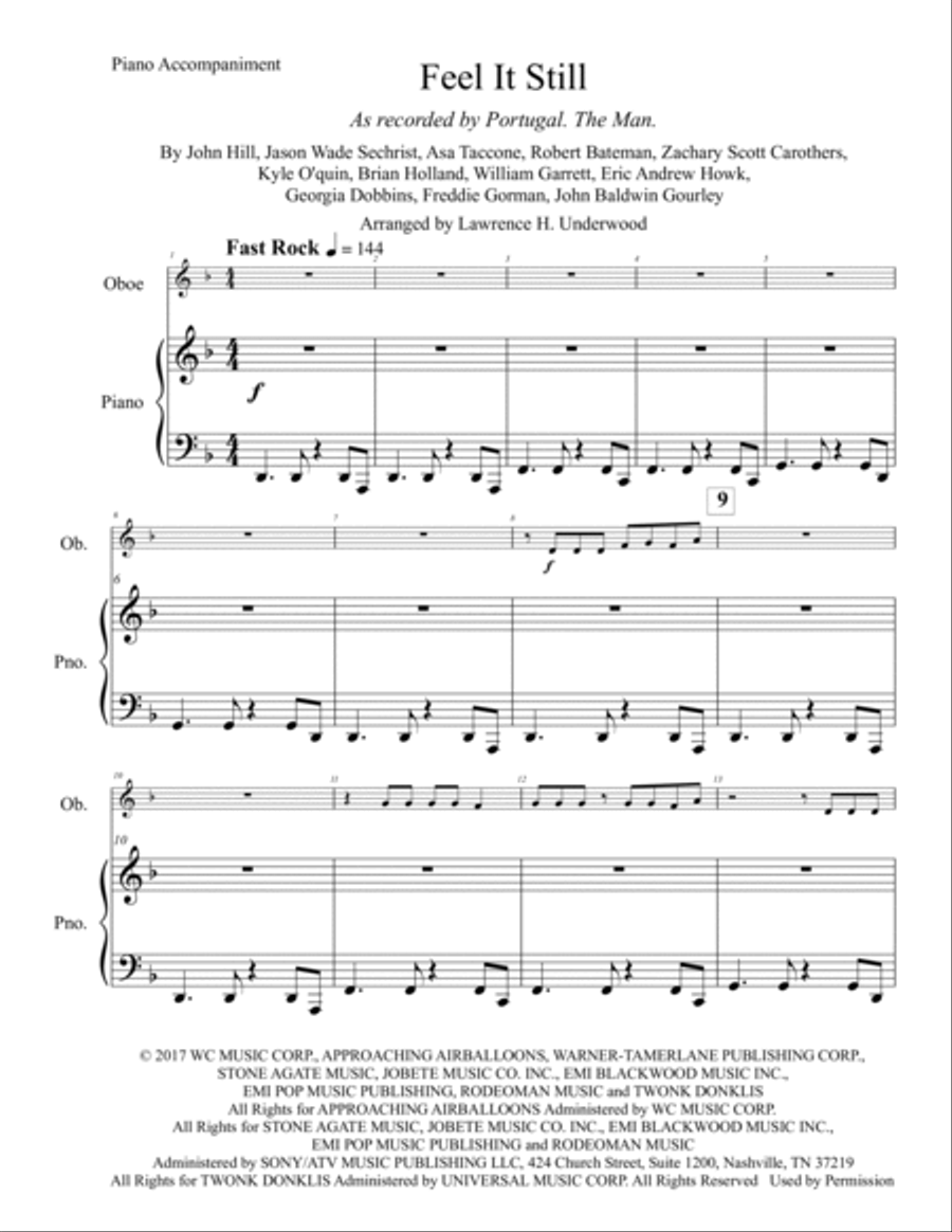 Feel It Still Piano scores gallery preview page 2