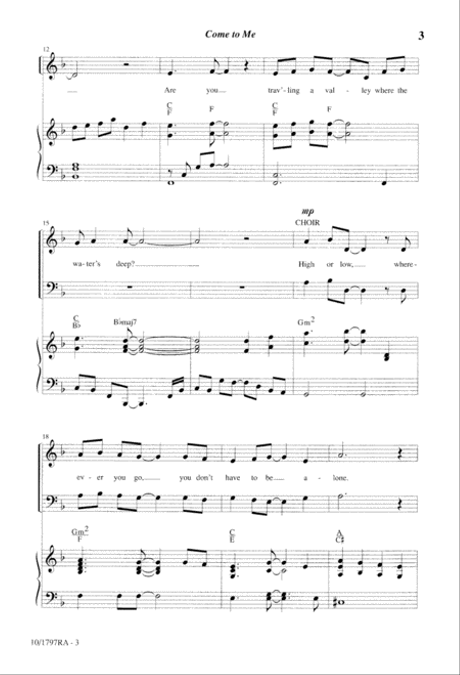 Come to Me 4-Part scores gallery preview page 3