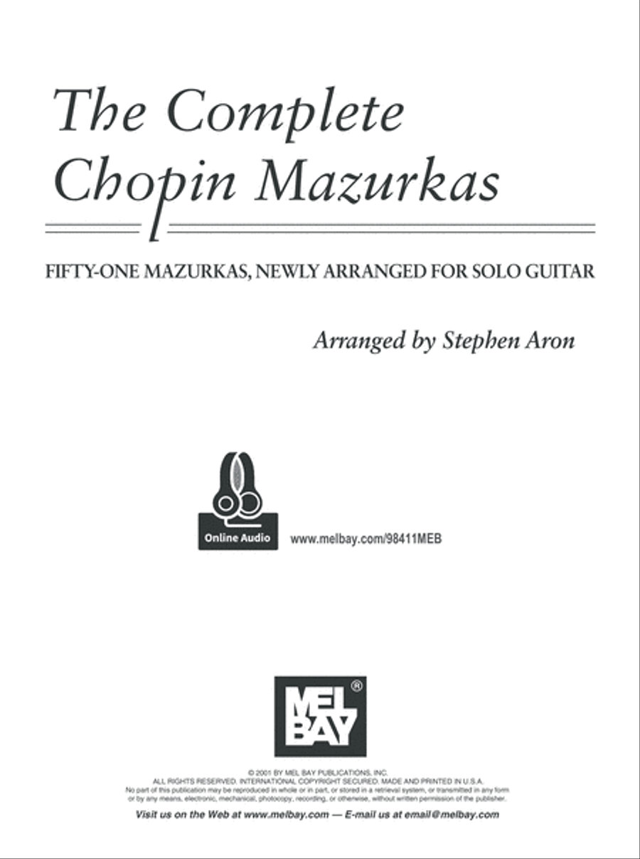 The Complete Chopin Mazurkas Lute scores gallery preview page 2