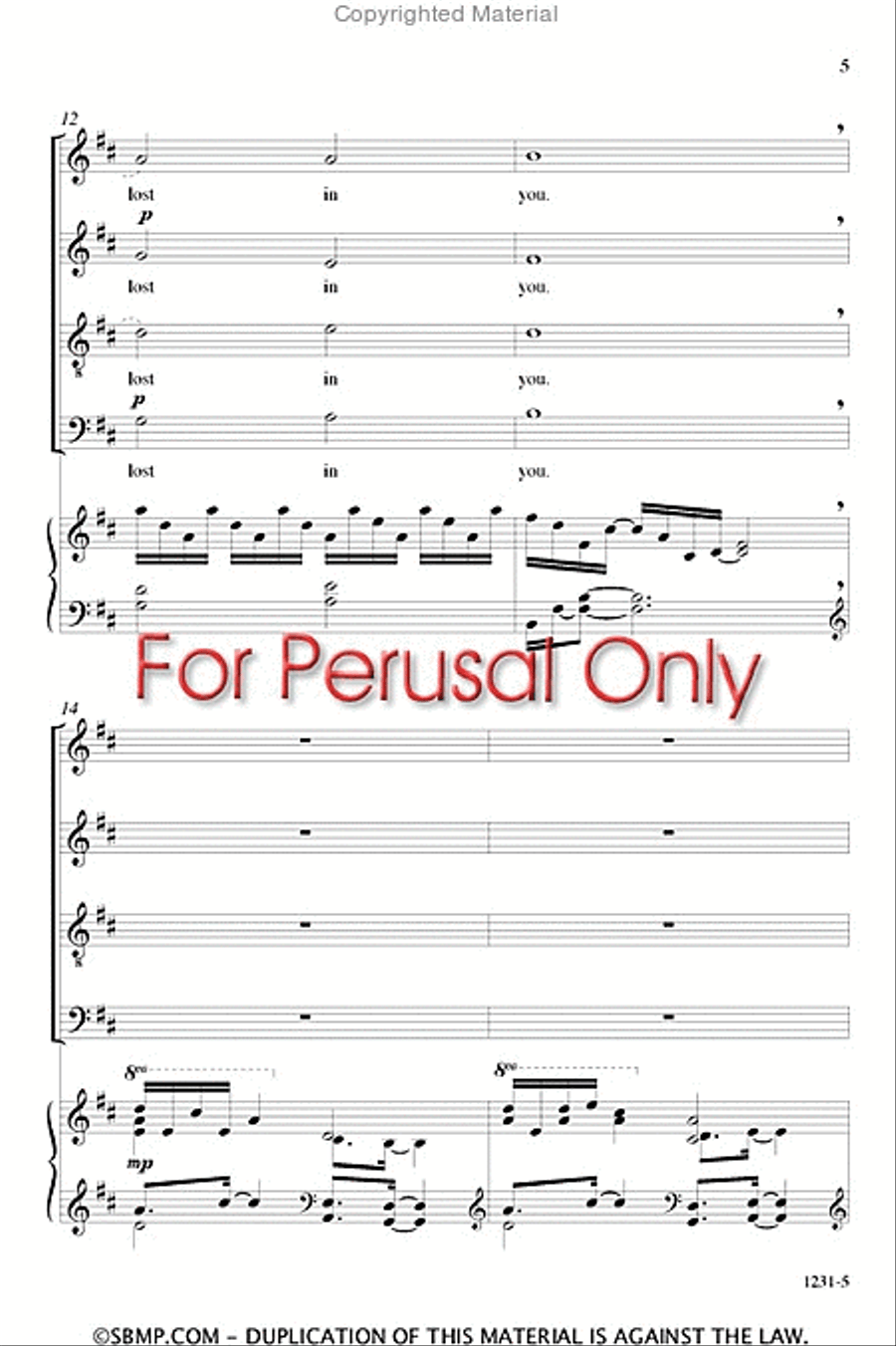 I Am Not Yours - SATB Octavo 4-Part scores gallery preview page 4