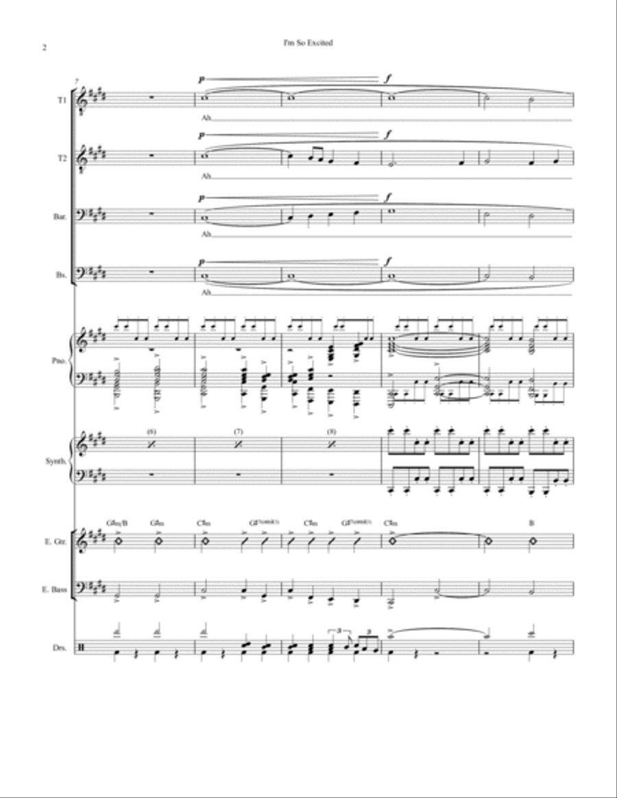 I'm So Excited Small Ensemble scores gallery preview page 2