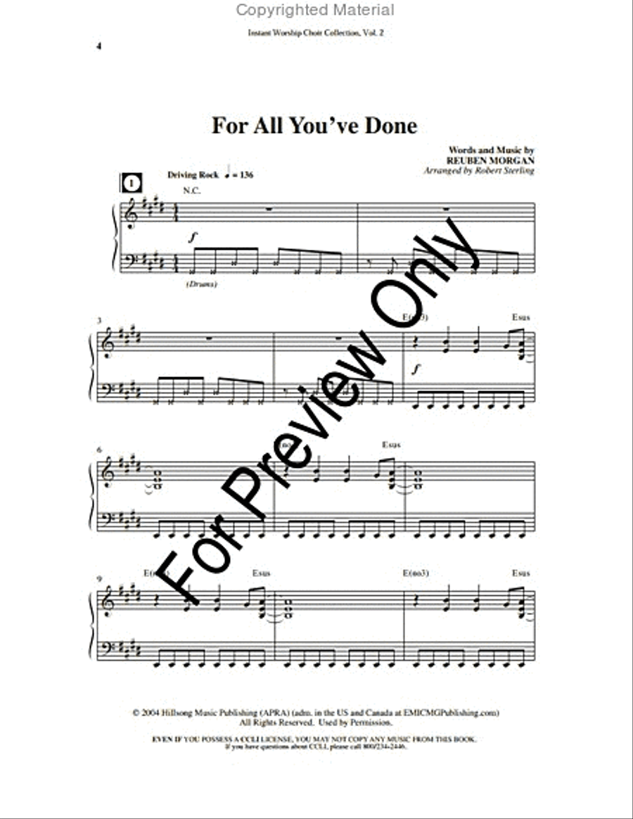 The Instant Worship Choir Collection, Volume 2 - Choral Book Choir scores gallery preview page 2