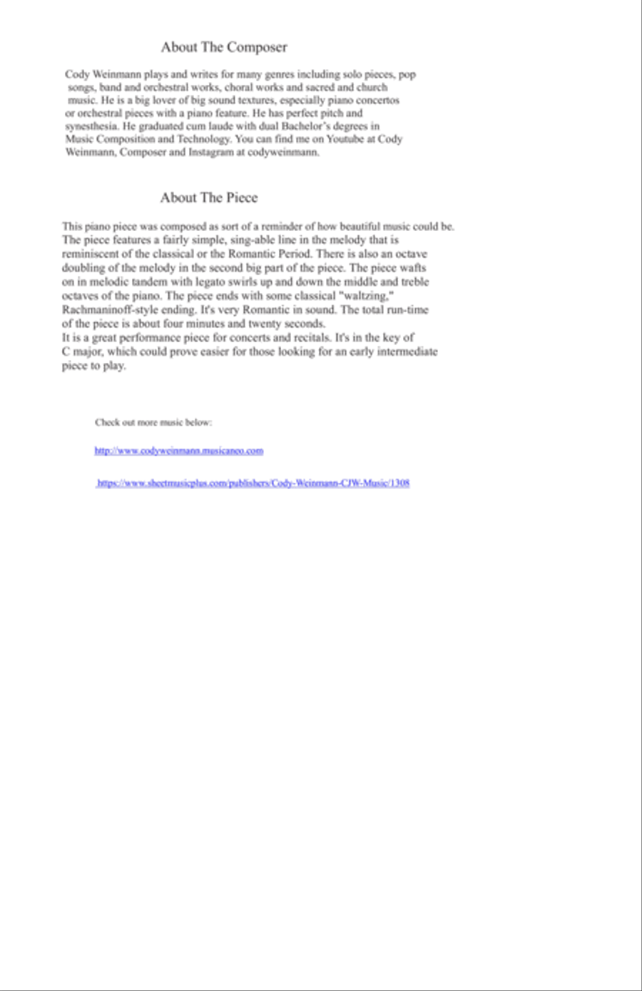 Dreams Don't End (Alternate Version) Piano Solo scores gallery preview page 2