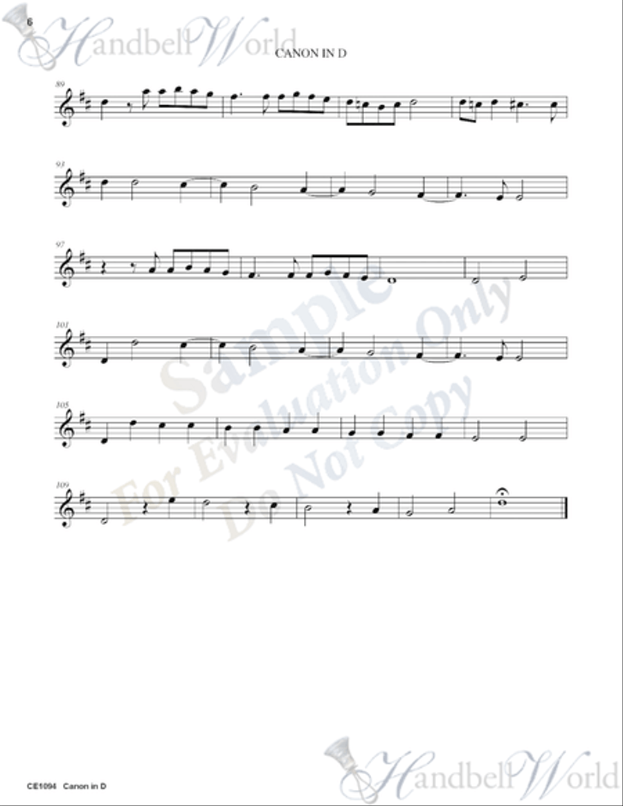 Canon In D Canon In D 2-Octaves scores gallery preview page 5
