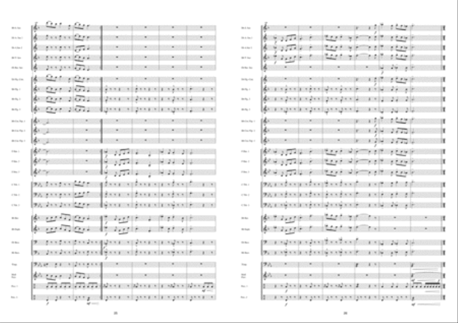 Saturnalia Saturnalia Fanfare Band scores gallery preview page 14
