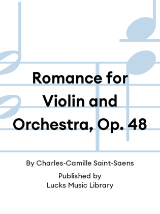 Book cover for Romance for Violin and Orchestra, Op. 48