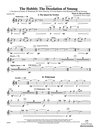 The Hobbit: The Desolation of Smaug, Suite from: 2nd Flute