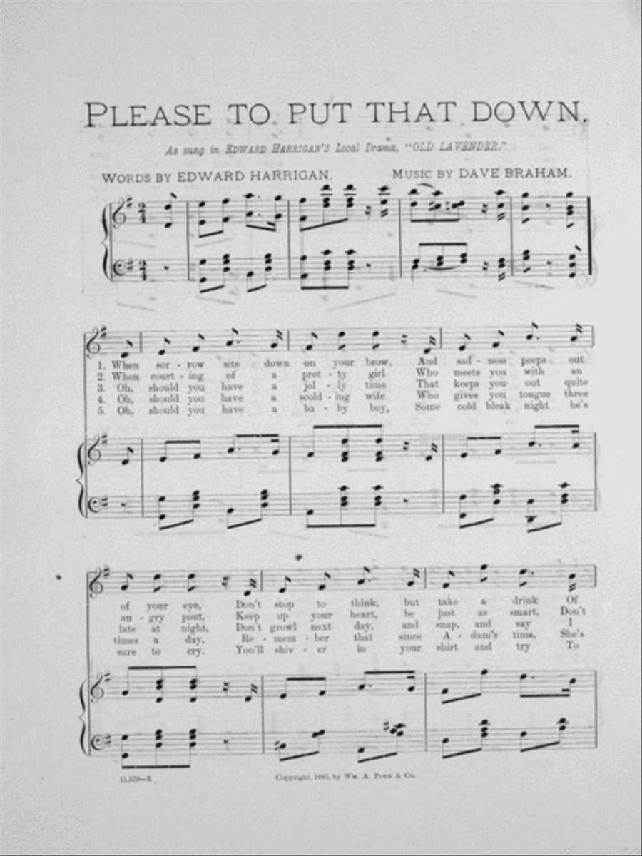 Please To Put That Down Voice scores gallery preview page 2