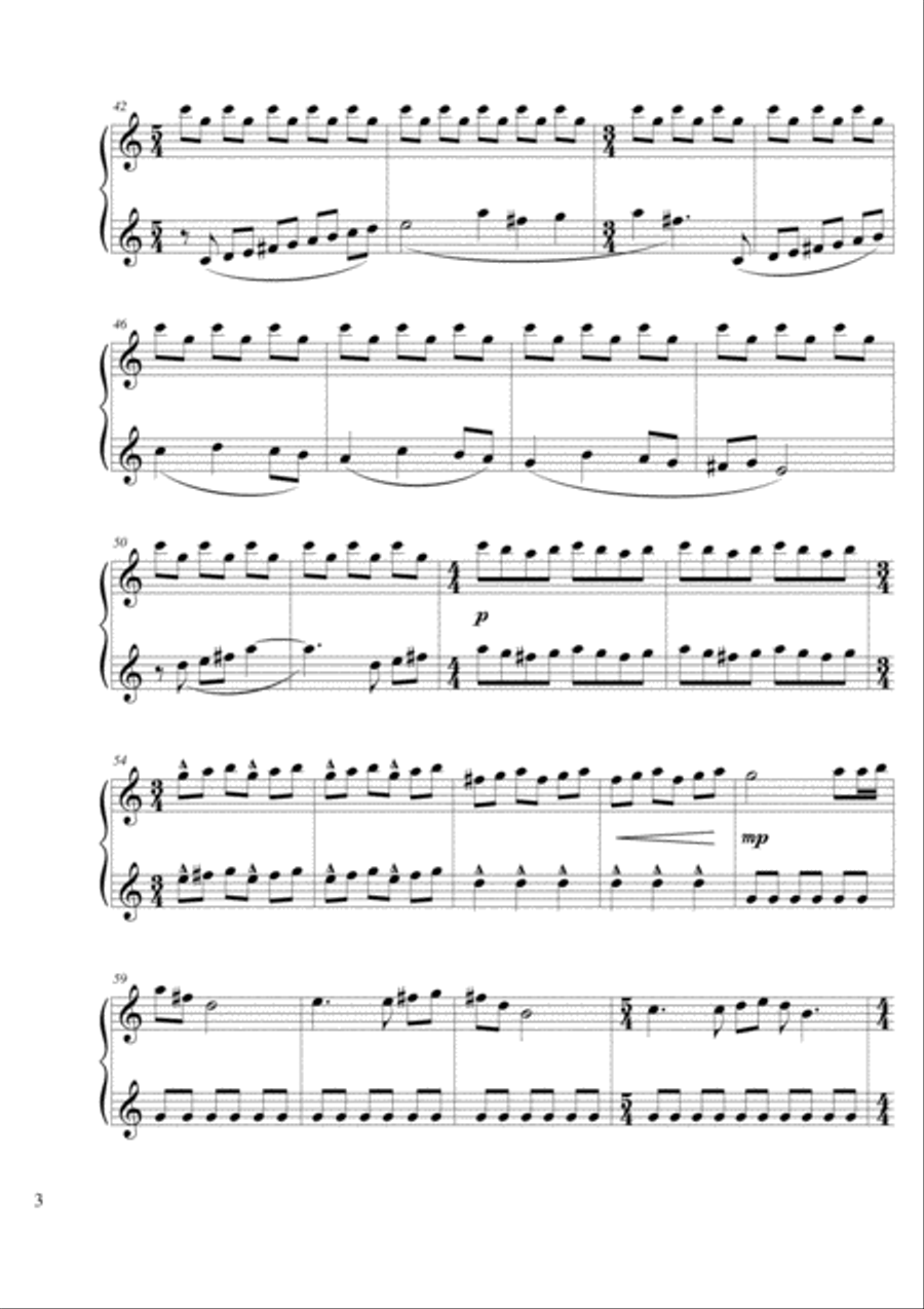 Hand In Hand (Ice Skating For Two) Piano Solo scores gallery preview page 3