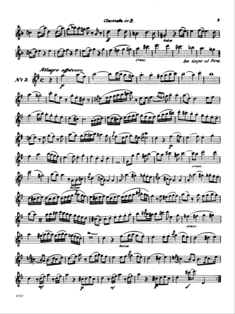 Beethoven: Three Duets for Clarinet and Bassoon - Duet 2 Woodwind Duet scores gallery preview page 1