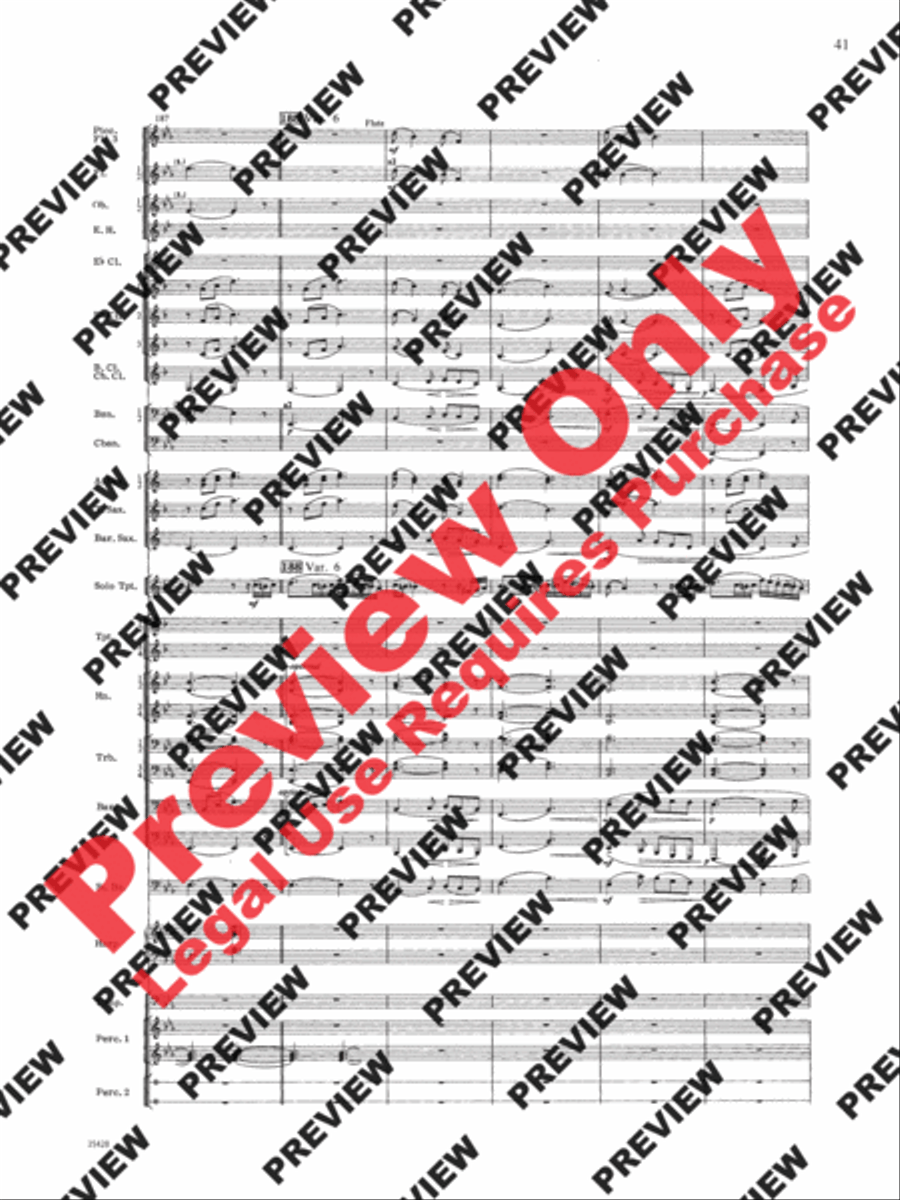 Le Carnaval de Venise Concert Band scores gallery preview page 42