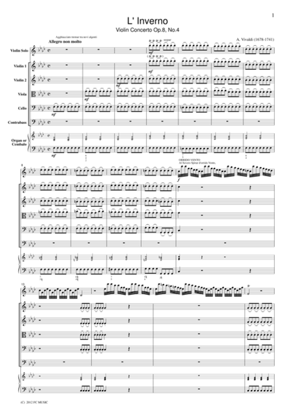 Vivaldi L' Inverno Violin Concerto Op.8, No.4, all mvts.