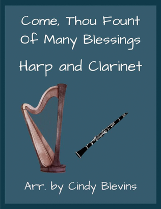 Book cover for Come, Thou Fount of Every Blessing, for Harp and Clarinet