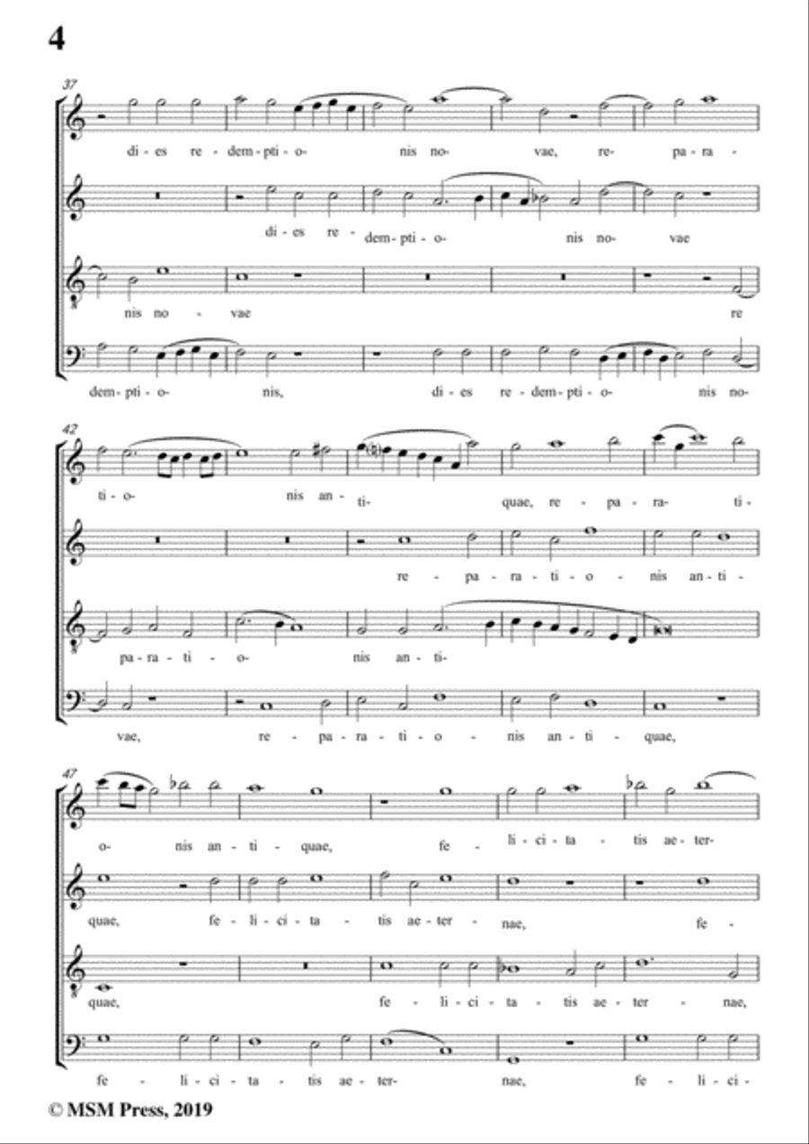 Porta-Hodie nobis de coelo,in C Major,for A cappella 4-Part scores gallery preview page 6
