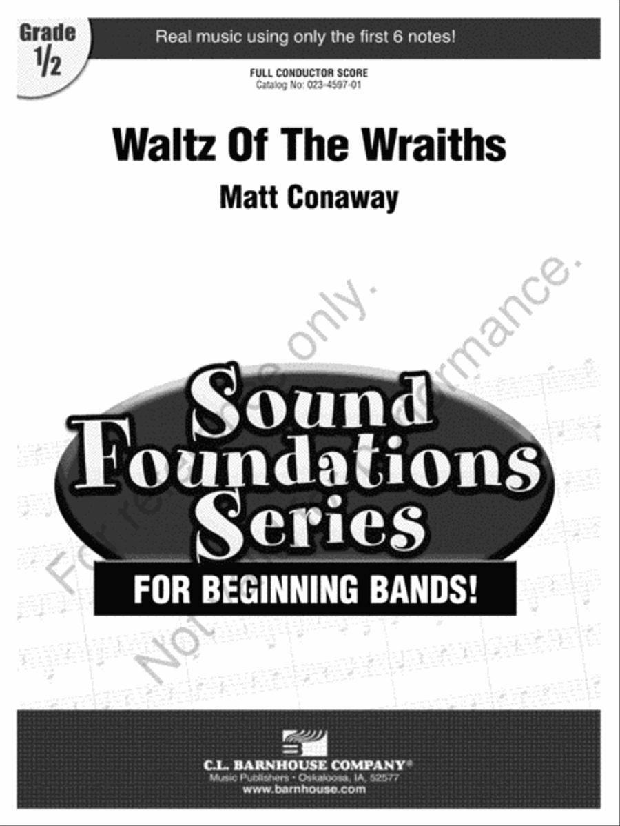 Waltz Of The Wraiths Concert Band scores gallery preview page 2