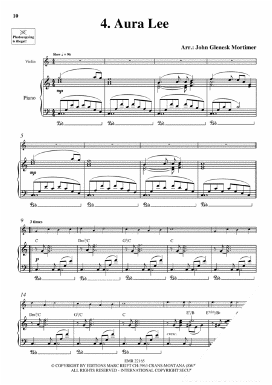 20 Greatest Slow Melodies Violin Solo scores gallery preview page 6