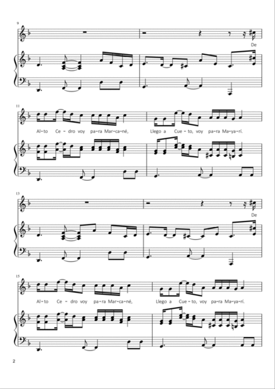 Chan Chan (chan Chan Son) Voice scores gallery preview page 2