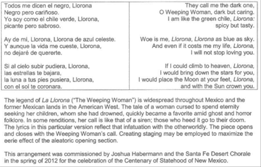 La Llorona 4-Part scores gallery preview page 7