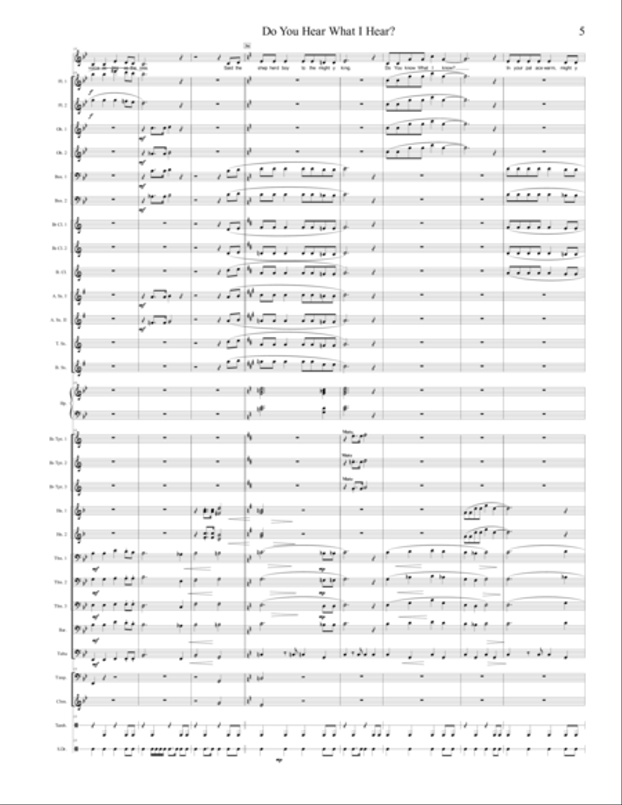 Do You Hear What I Hear Concert Band scores gallery preview page 5