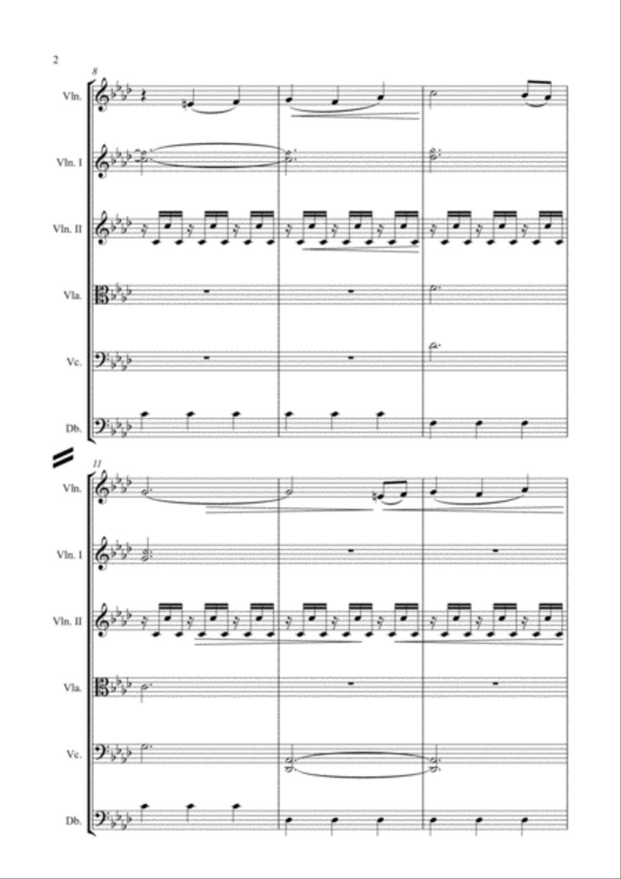 Asturiana - arr. for string orchestra String Orchestra scores gallery preview page 2