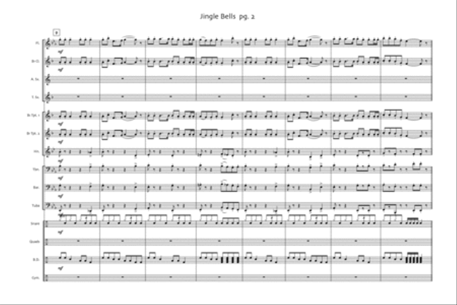 Jingle Bells Marching Band scores gallery preview page 3