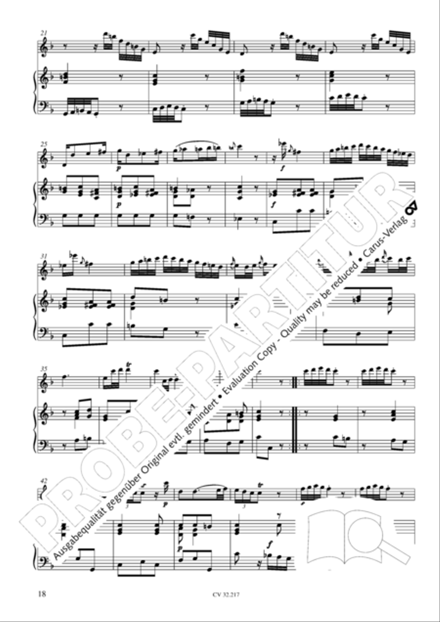 Flute Sonatas in E Minor and F Major (Flotensonaten in e-moll und F-Dur) Flute scores gallery preview page 19