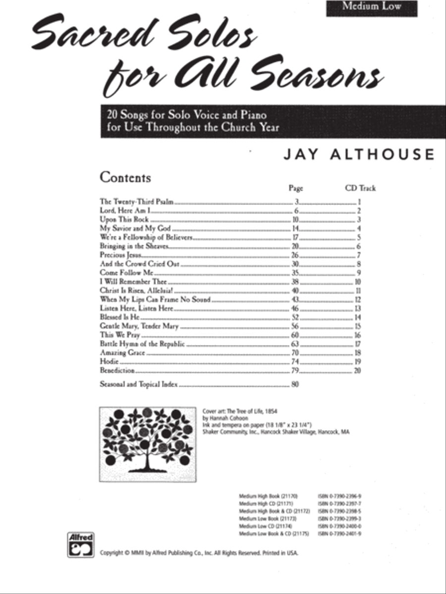 Sacred Solos for All Seasons Medium-Low Voice scores gallery preview page 2