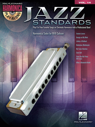Book cover for Jazz Standards Harmonica Play Along V14 Book/CD