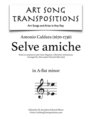 CALDARA: Selve amiche (transposed to A-flat minor)