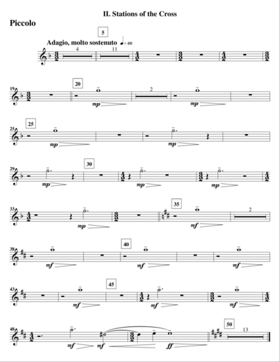 Three Symphonic Moments - II. Stations of the Cross (Set of Parts) Full Orchestra scores gallery preview page 1