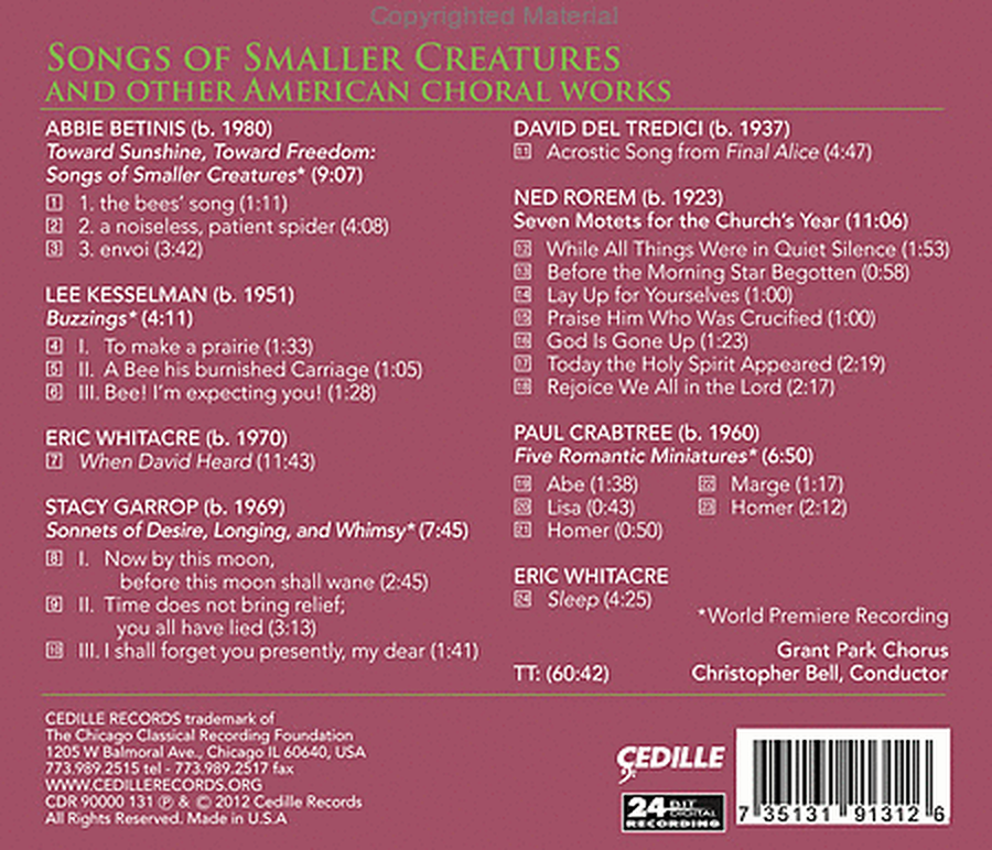 Songs of Smaller Creatures & O