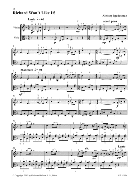 Violin and Viola and More by Aleksey Igudesman String Duet - Sheet Music