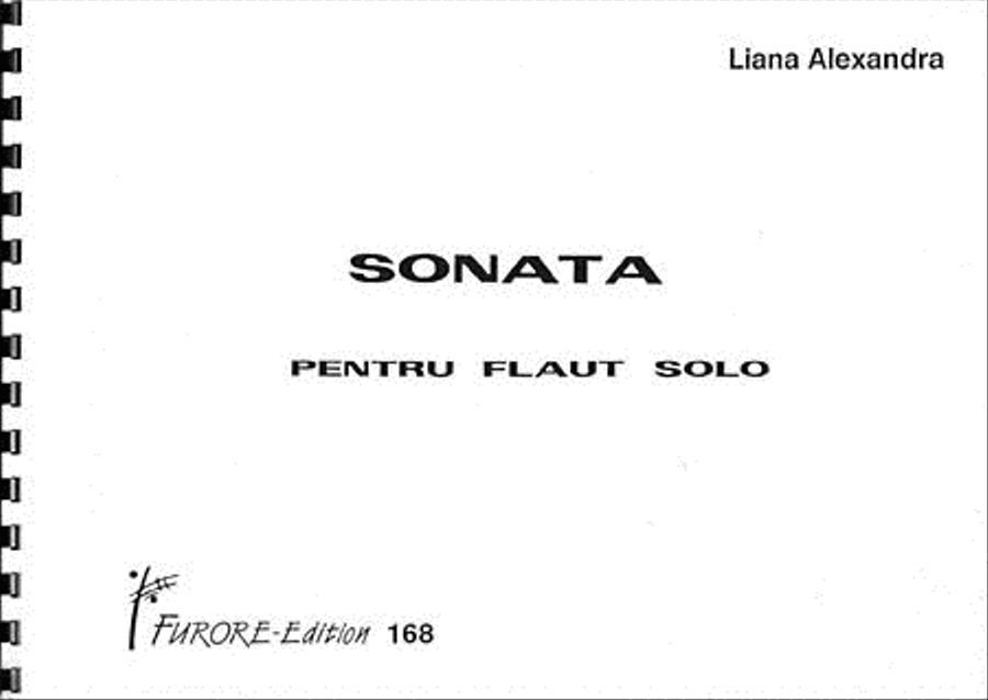 Sonata pentra Flaut Solo Sonata pentra Flaut Solo Flute Solo scores gallery preview page 1