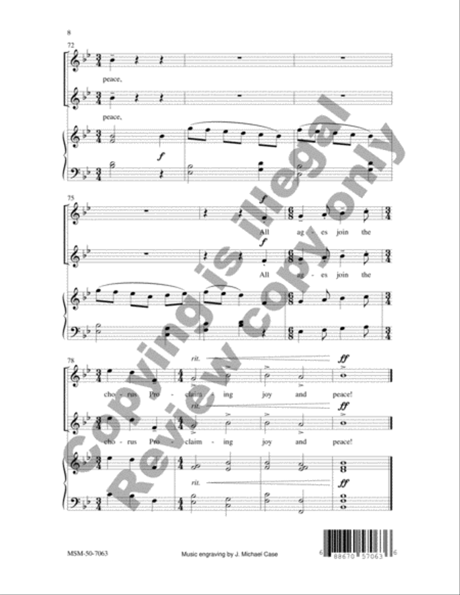 Sing Praise and Hallelujah! 3-Part scores gallery preview page 8