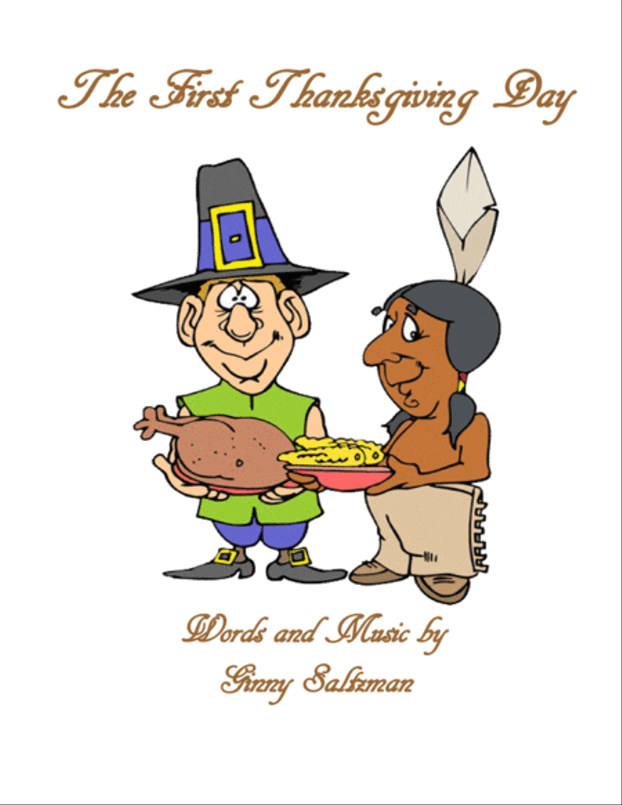 The First Thanksgiving Day - A Fun Children's Song for Thanksgiving Voice scores gallery preview page 1