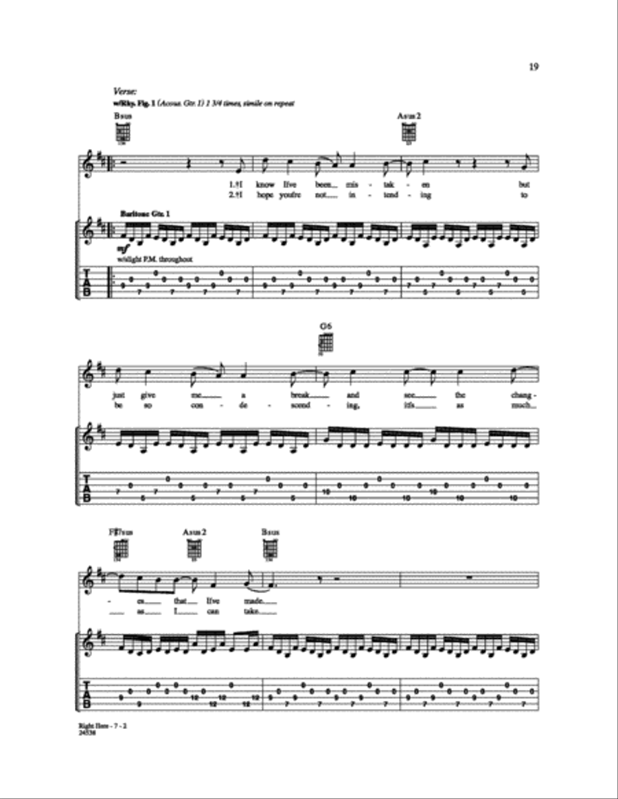 Right Here Electric Guitar scores gallery preview page 2