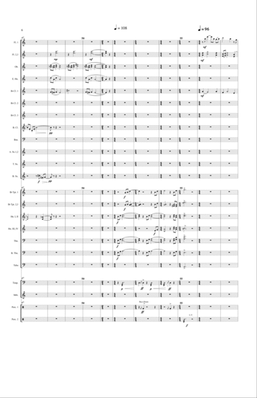 Fantasy and Fugue for Wind Ensemble Concert Band scores gallery preview page 6