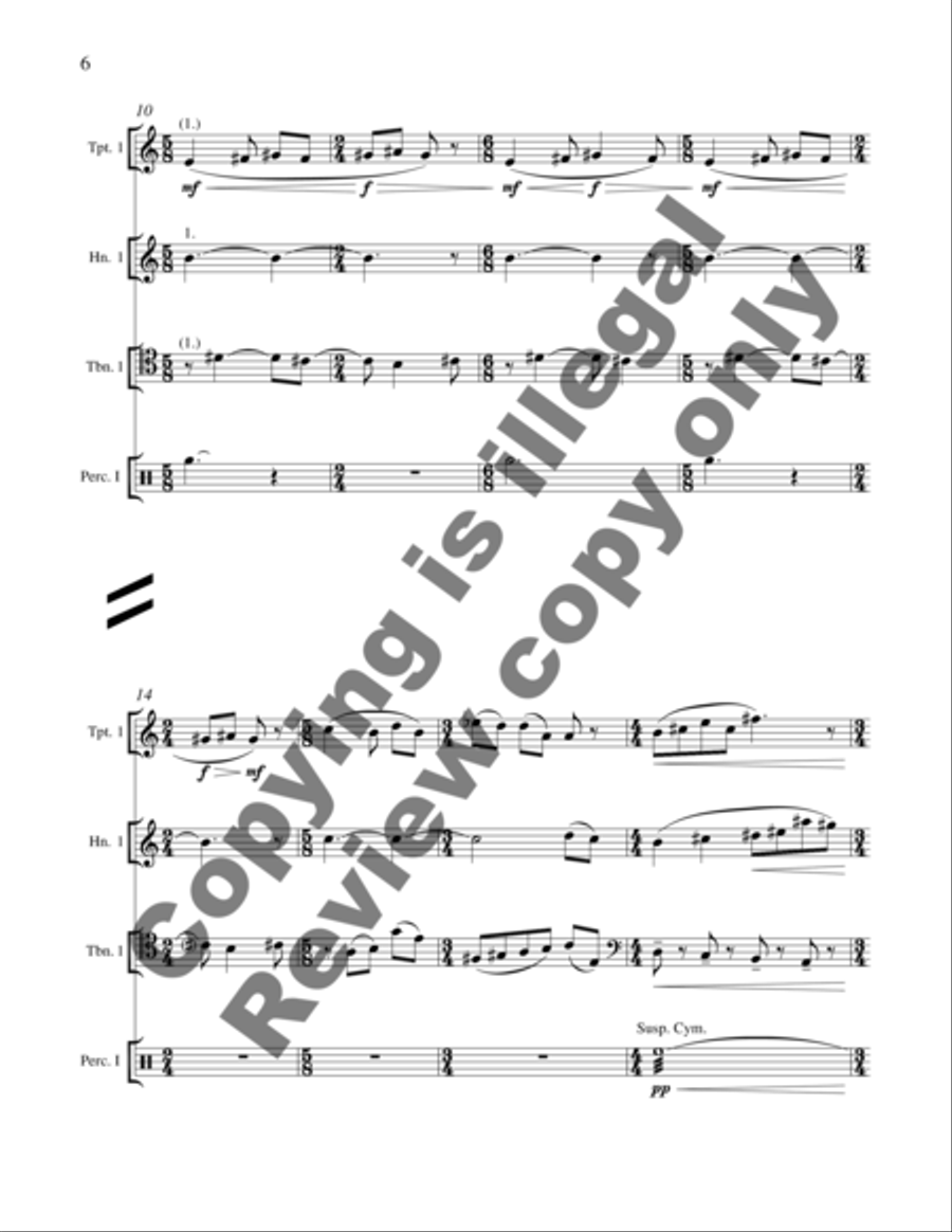 Fanfare with Interludes Brass Ensemble scores gallery preview page 11