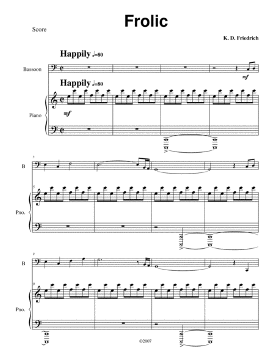 Frolic Frolic Bassoon scores gallery preview page 1