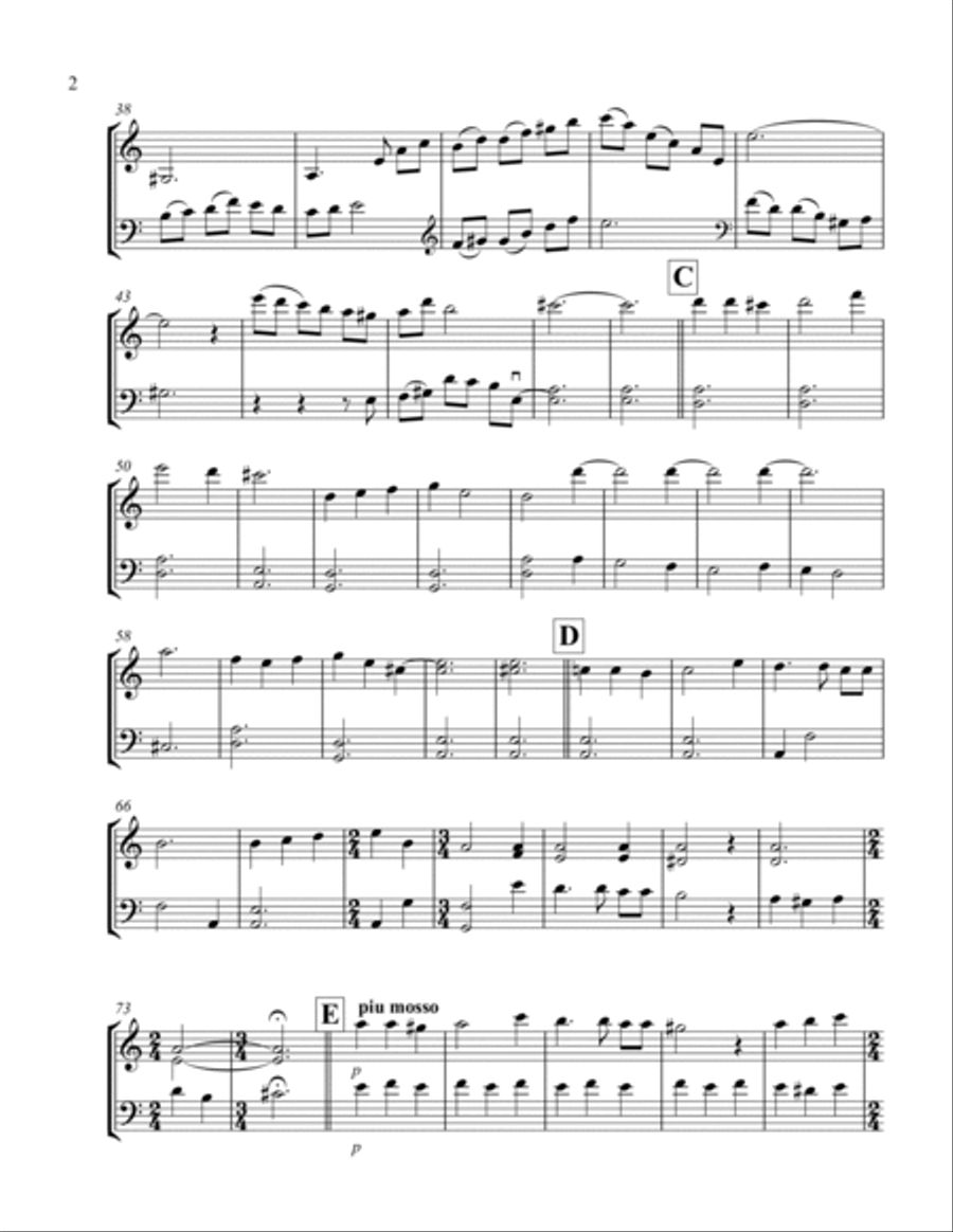 The Coventry Carol - for violin & cello duet String Duet scores gallery preview page 2