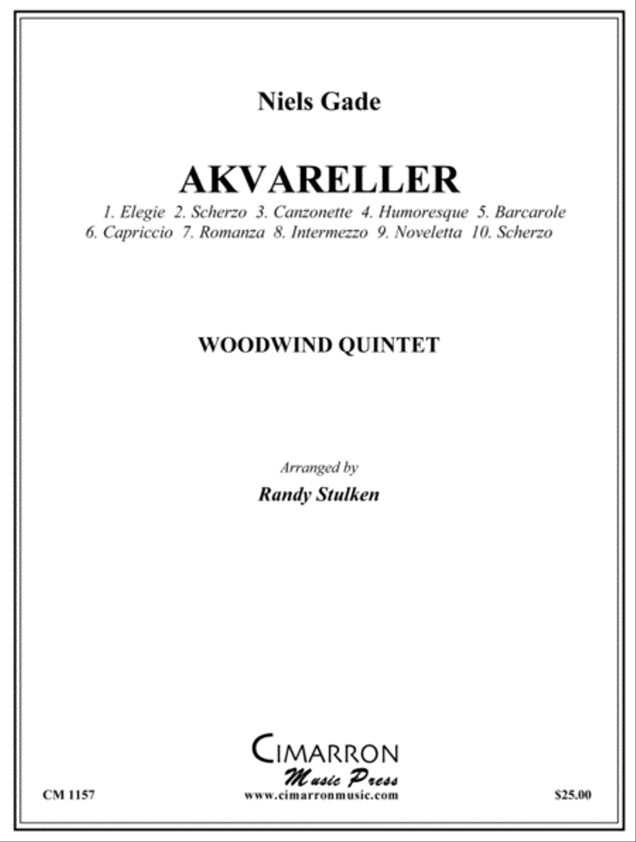 Akvareller Woodwind Quintet scores gallery preview page 1