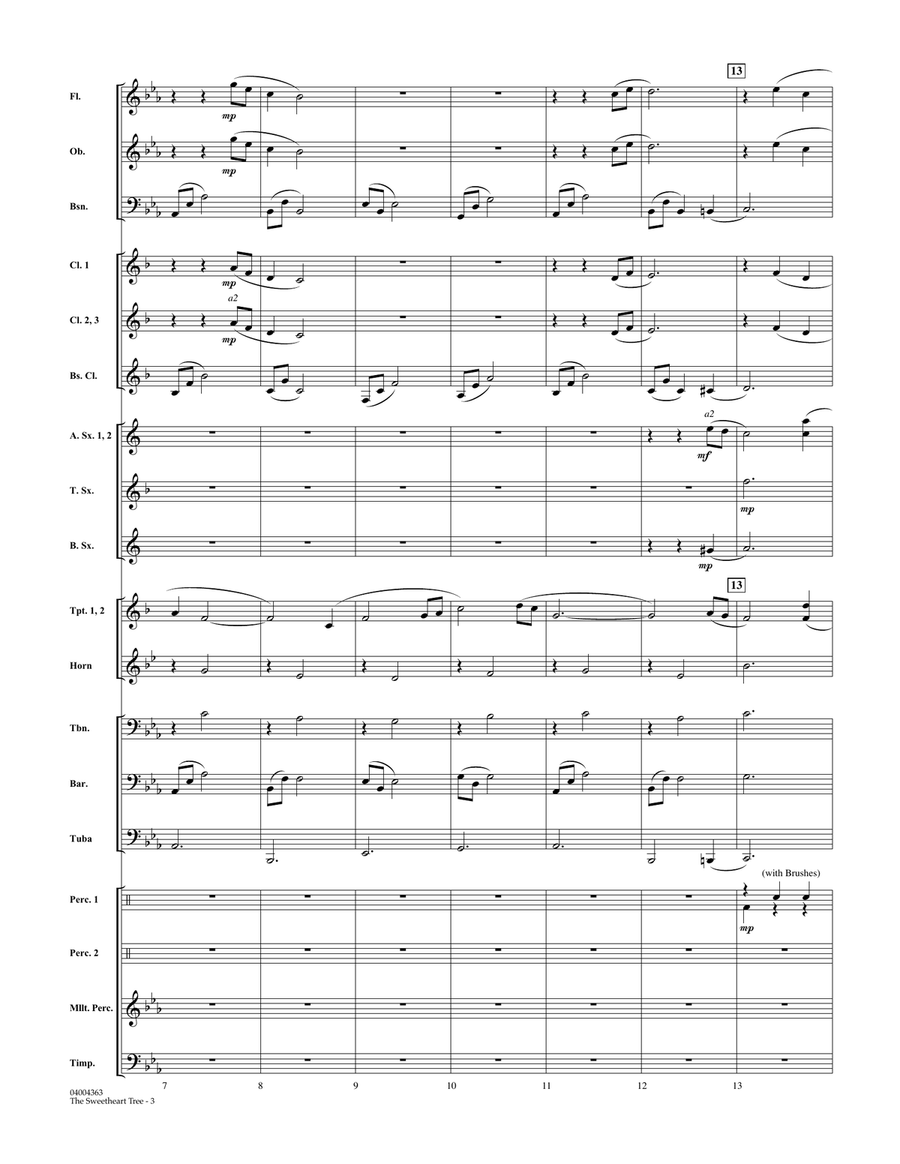 The Sweetheart Tree (from The Great Race) - Conductor Score (Full Score) Concert Band scores gallery preview page 3