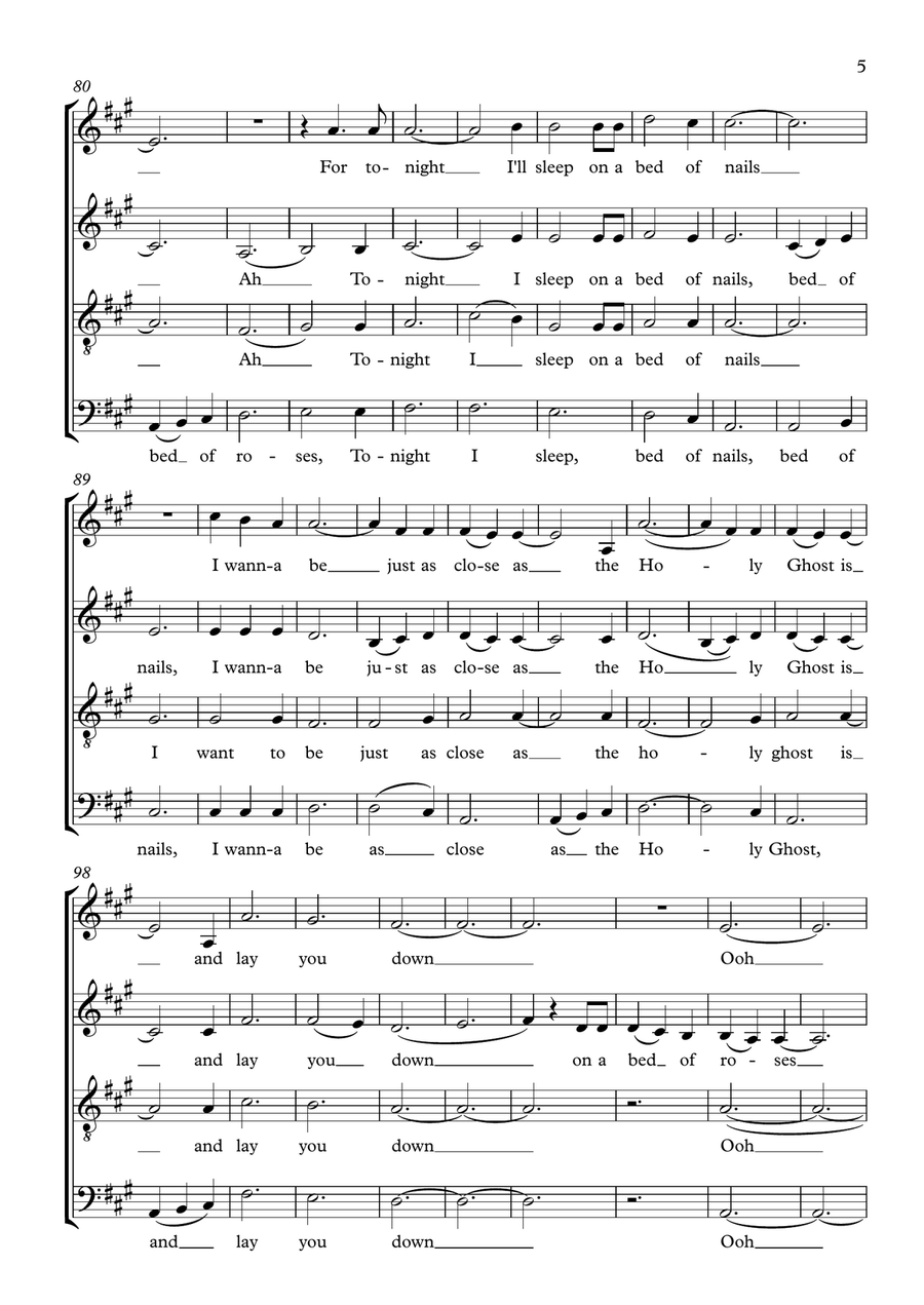 Bed Of Roses 4-Part scores gallery preview page 5
