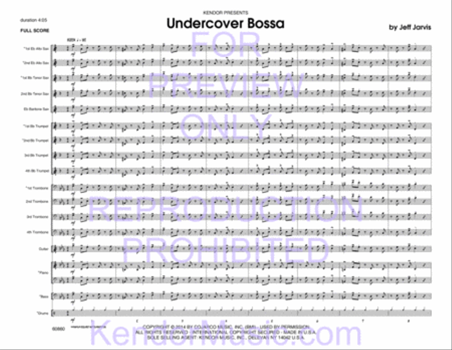 Undercover Bossa (Full Score) Jazz Ensemble scores gallery preview page 2